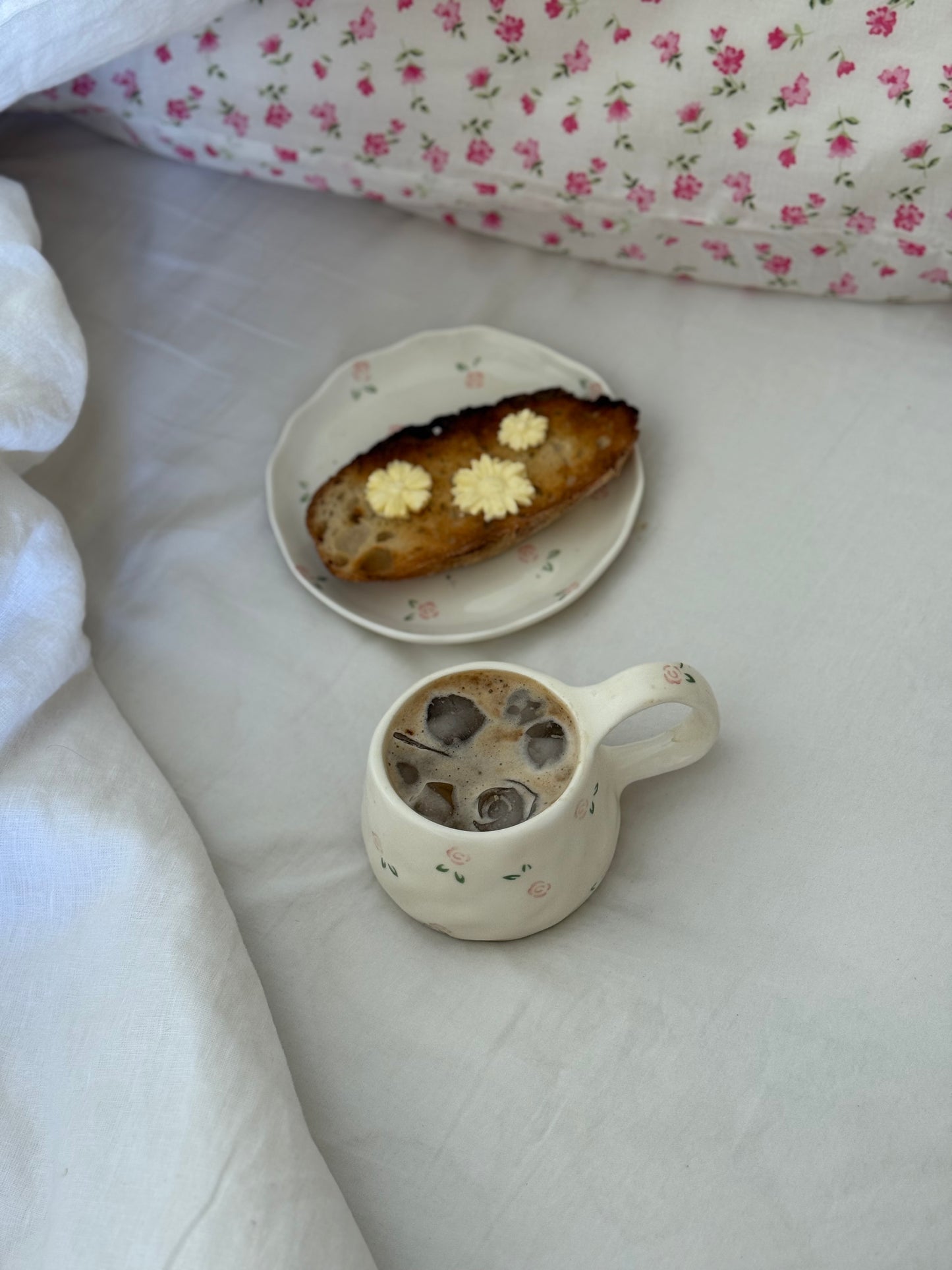 Rose Ceramic Cup and Saucer