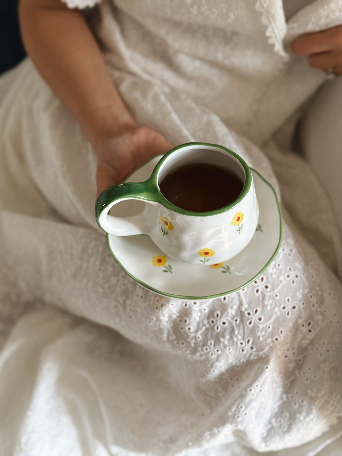 Marigold Ceramic Cup and Saucer