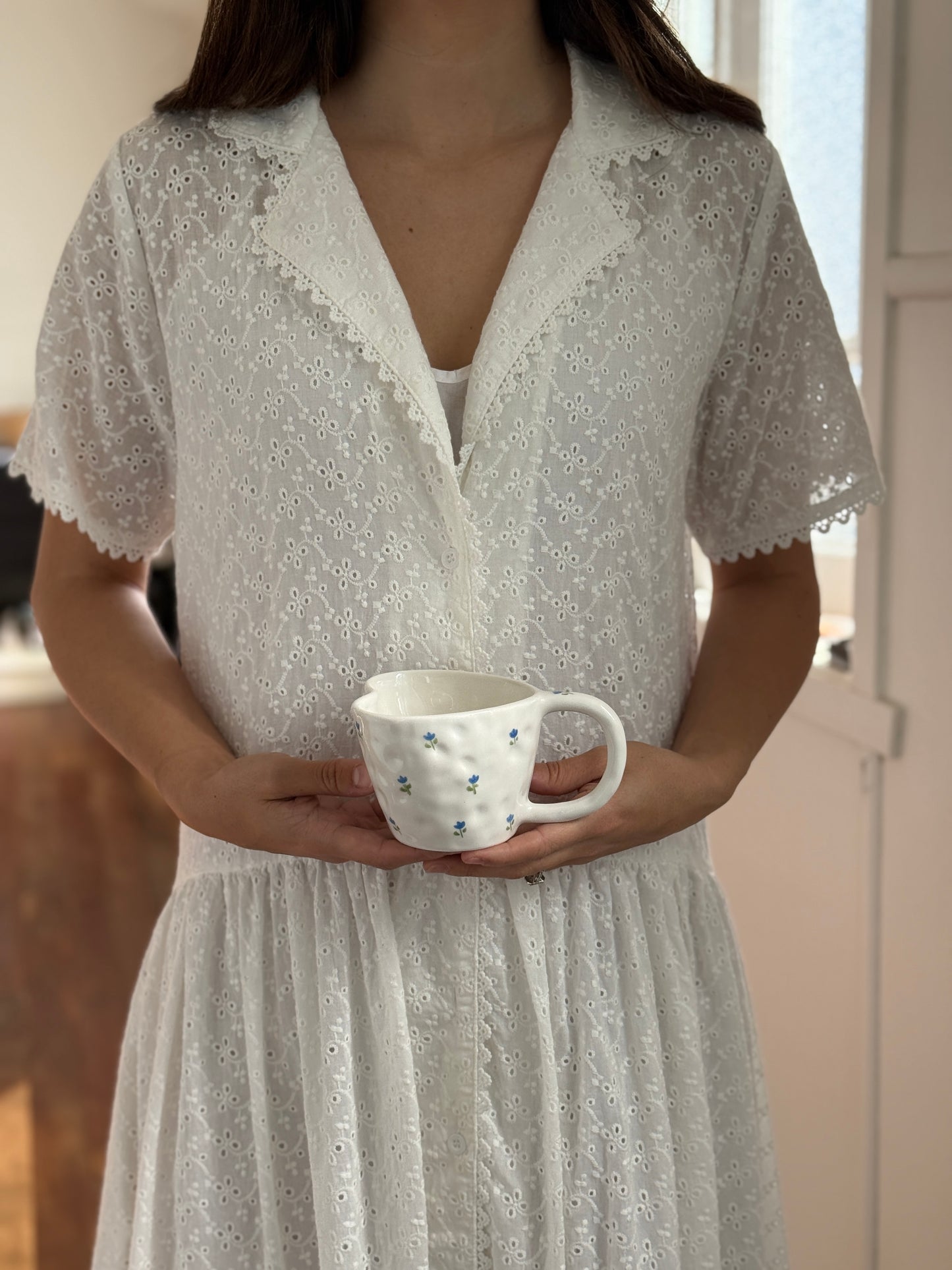 Junie Blue Ceramic Heart Mug