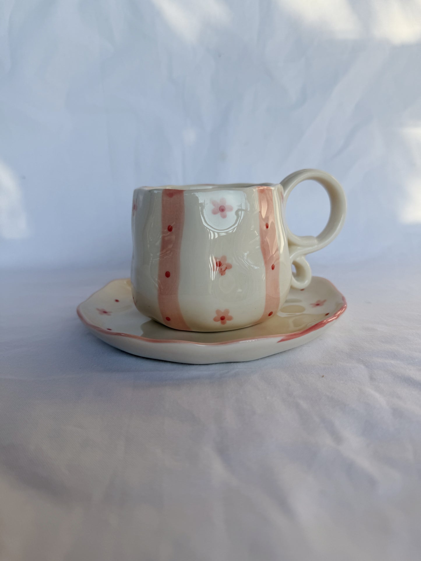 Delilah Daisy Ceramic Cup and Saucer