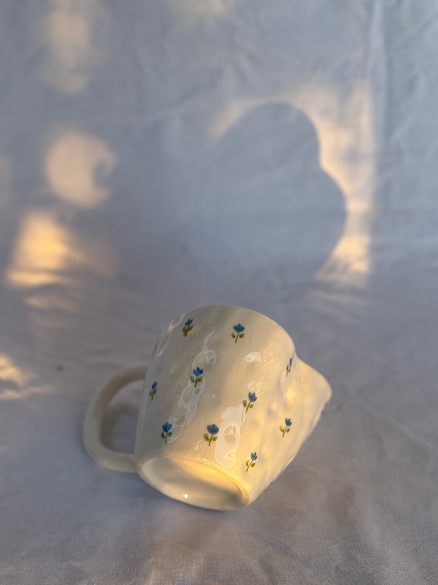 Junie Blue Ceramic Heart Mug