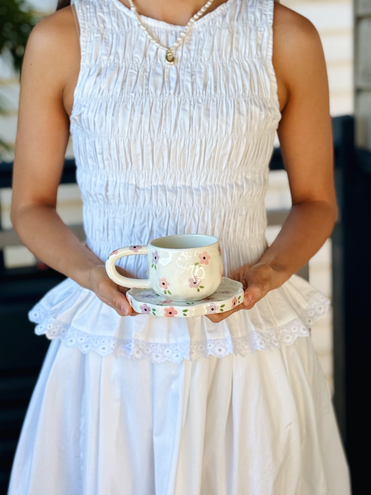 Noa May Ceramic Cup and Saucer