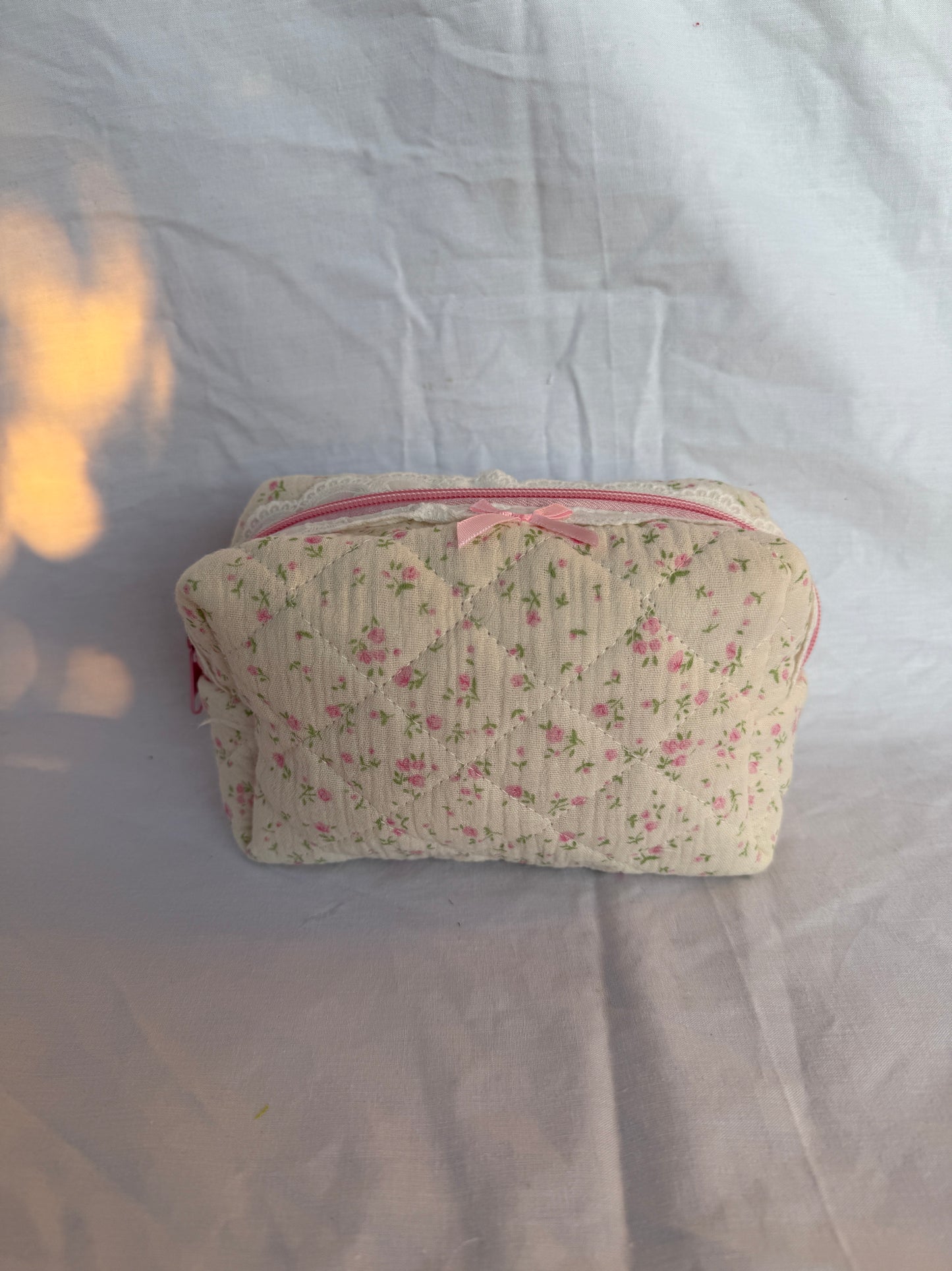 Rose Meadow Quilted Beauty Bag
