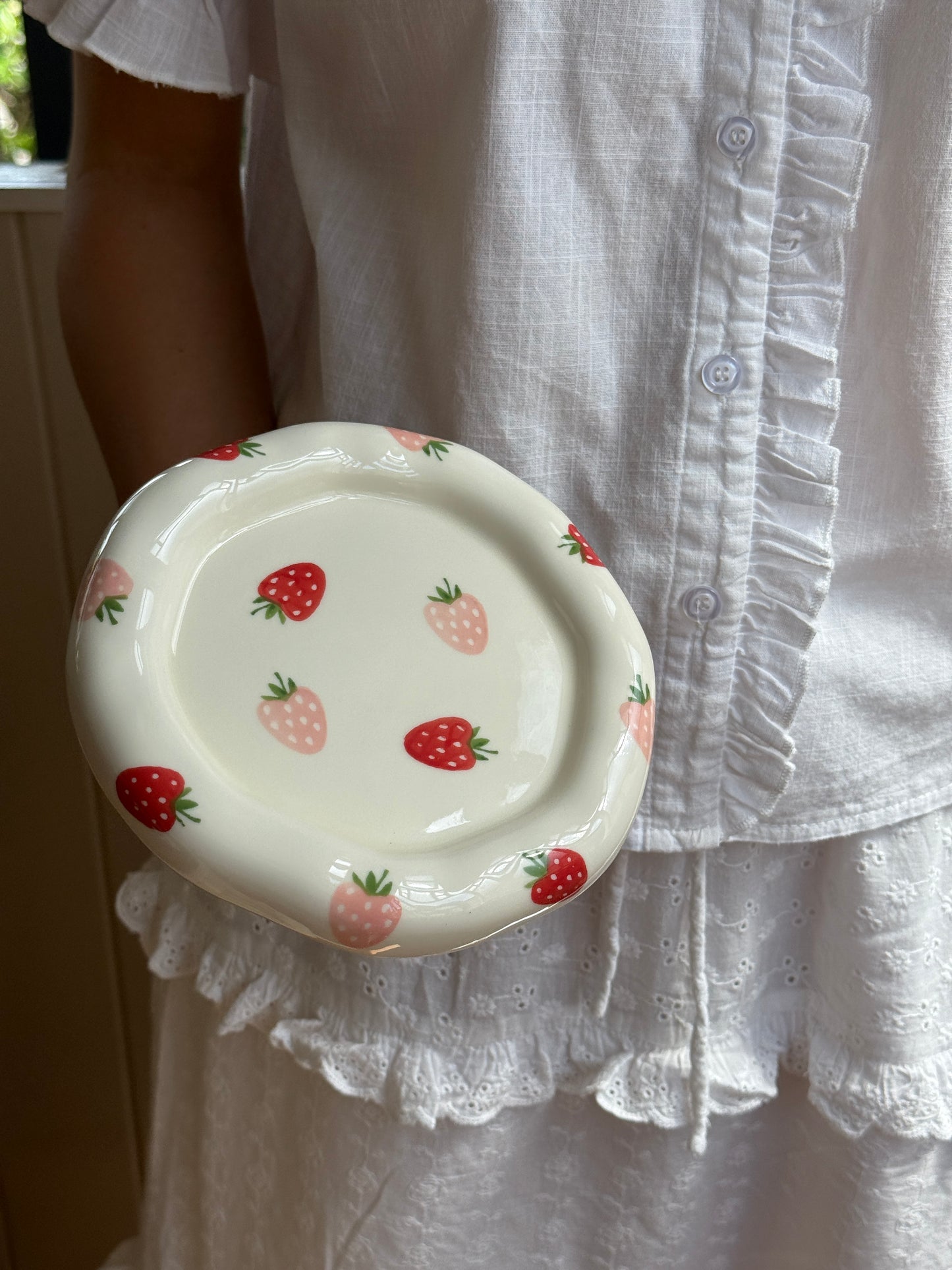 La Fraise Ceramic Cup and Saucer