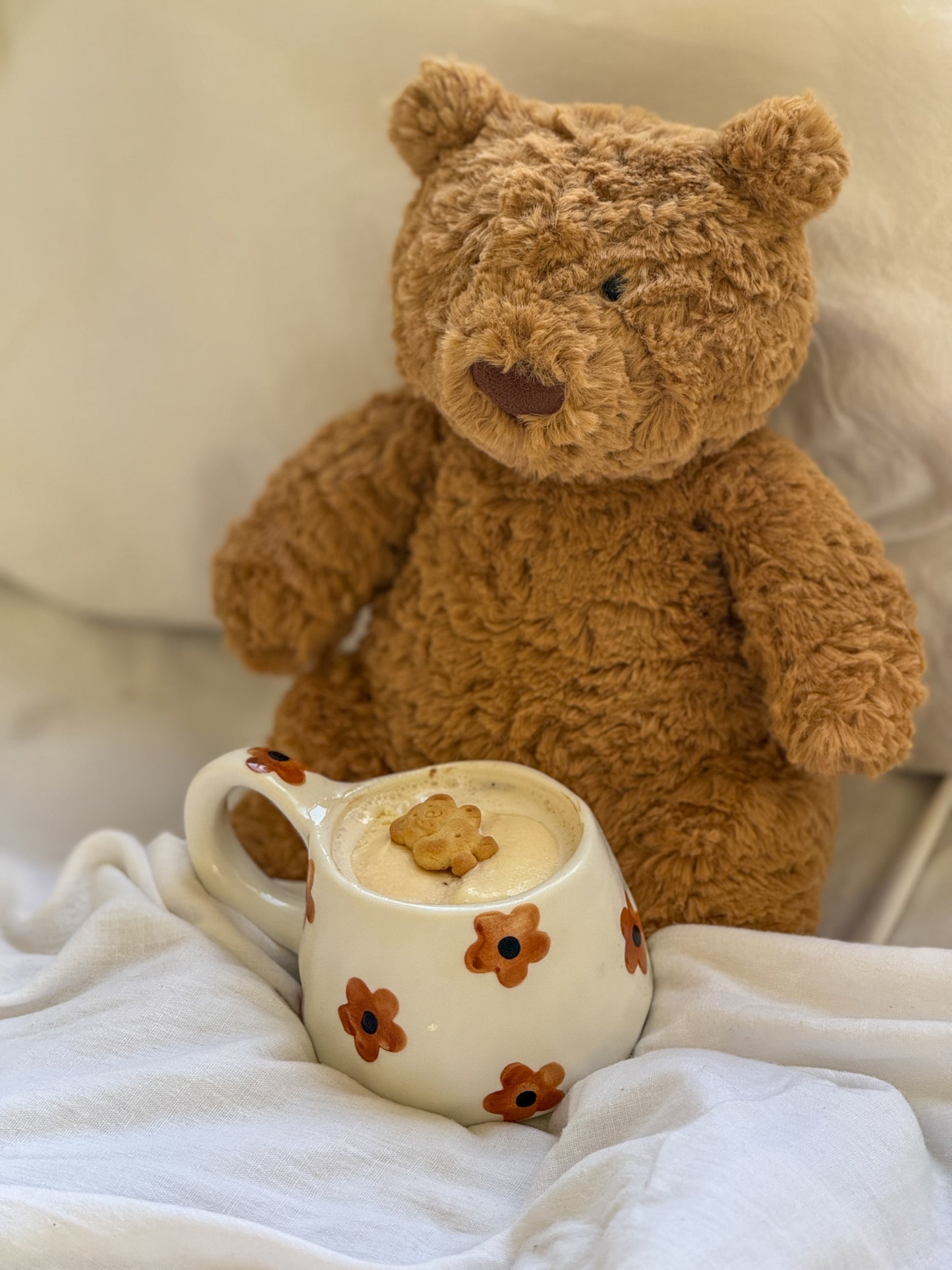 Honey Ceramic Mug and Saucer