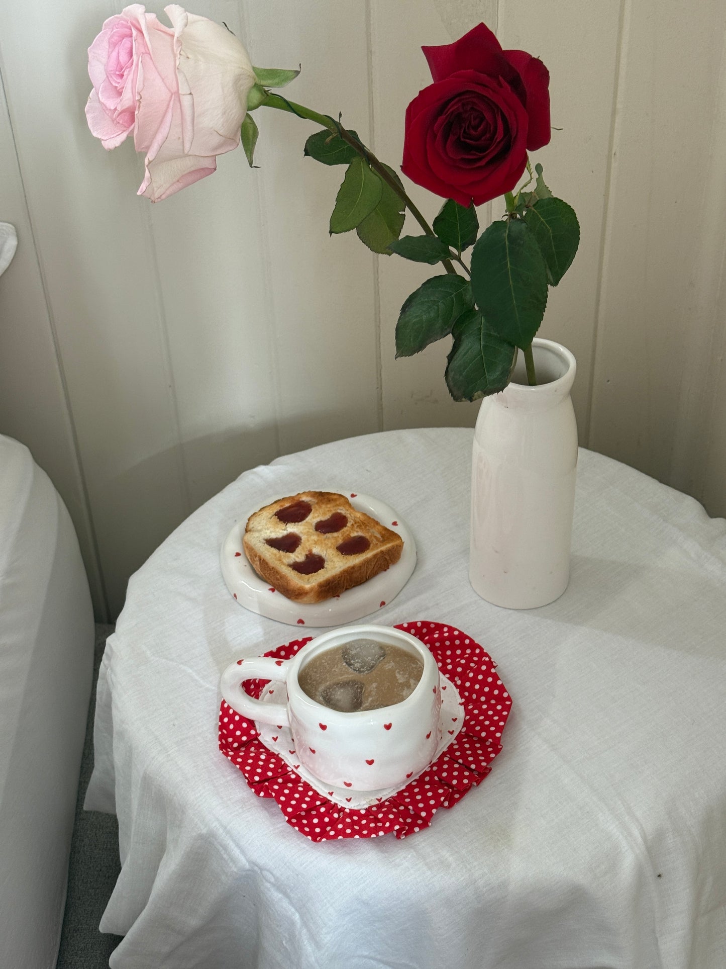 Heart to Heart Ceramic Cup and Saucer