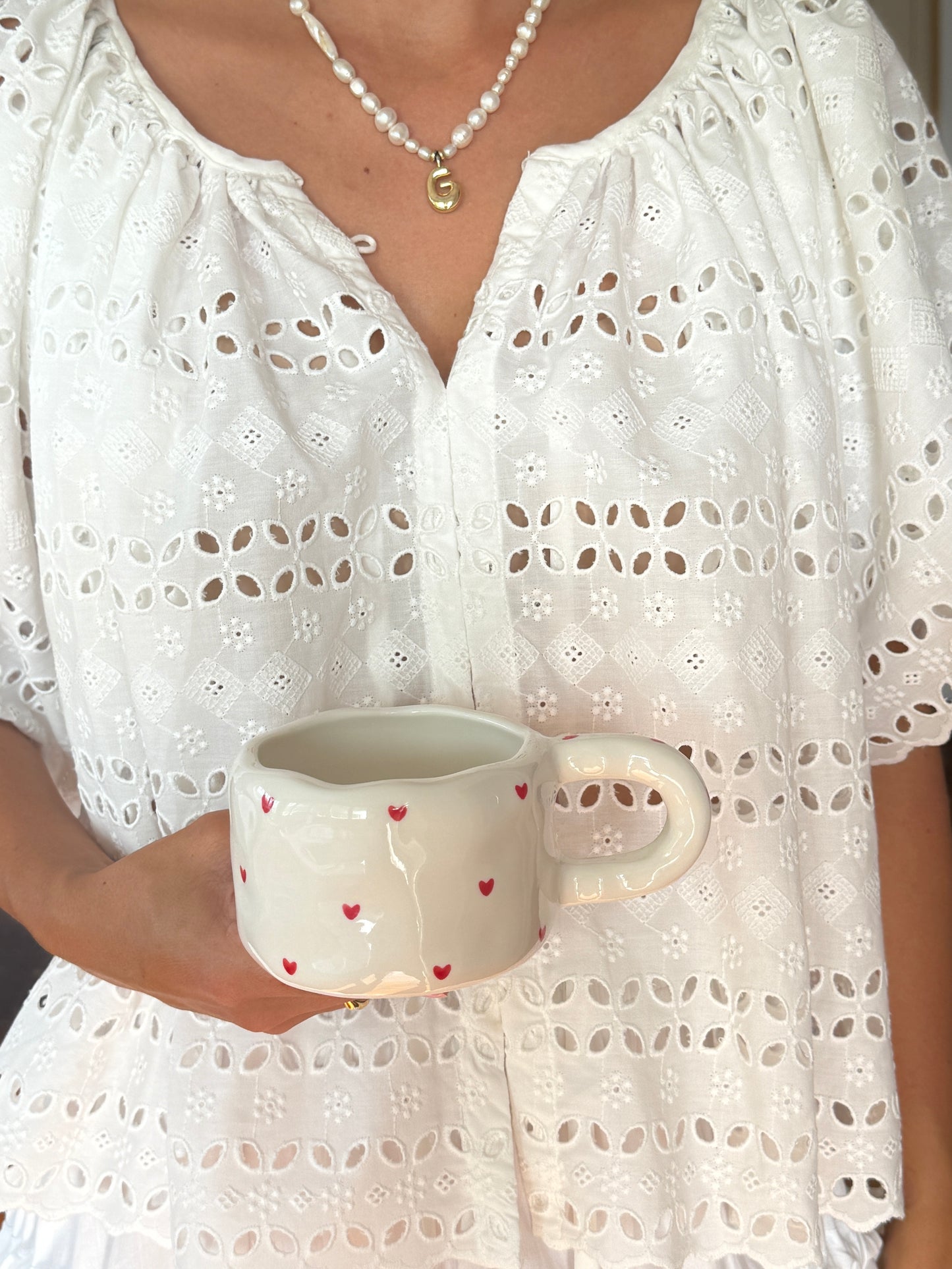Heart to Heart Ceramic Cup and Saucer