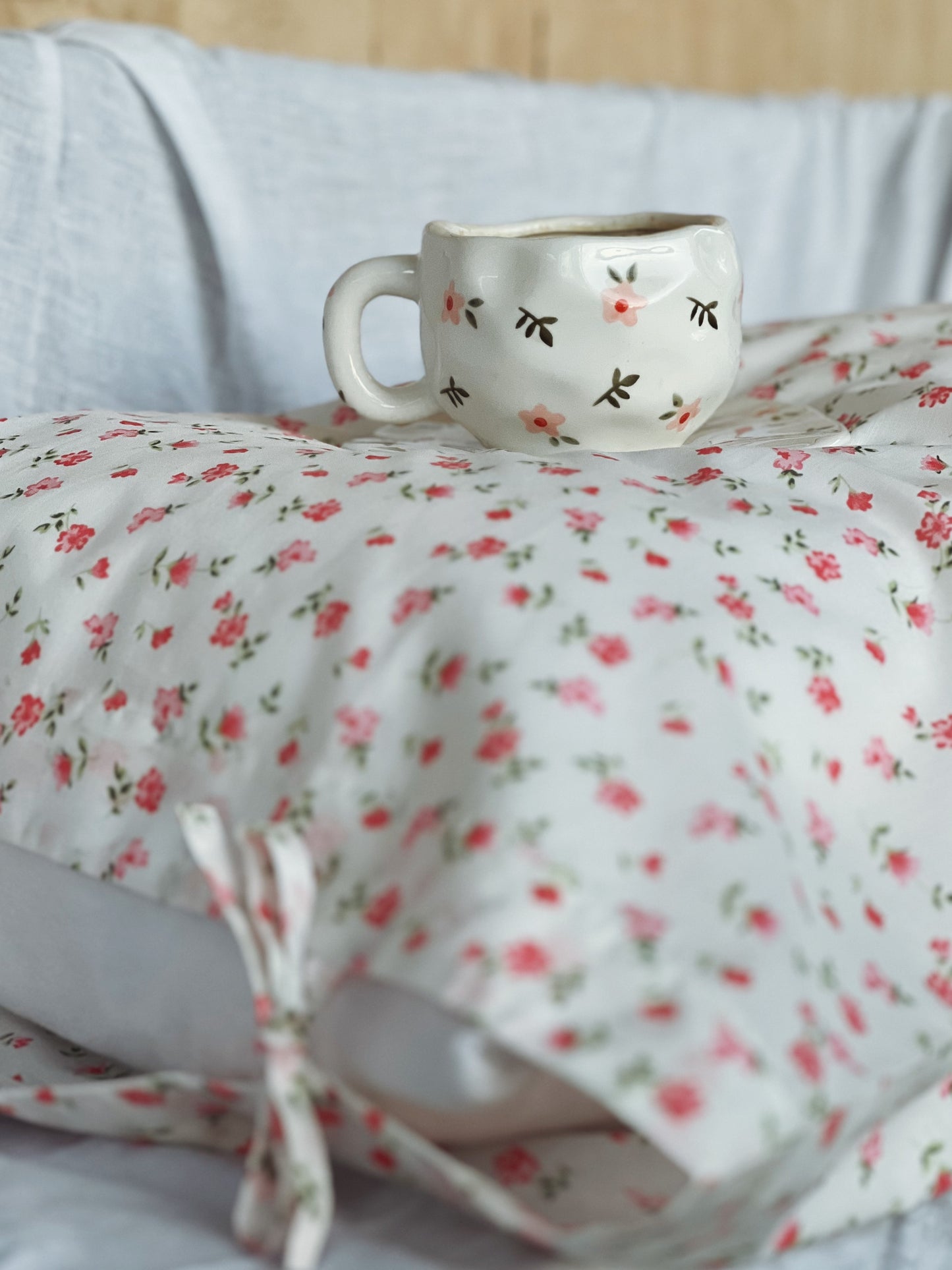 Pink Posie Ceramic Cup and Saucer