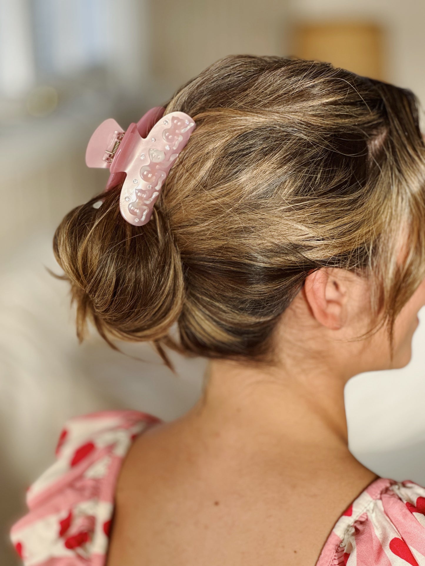 Pink Ballet Bow Hair Claw