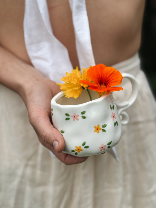 Ruthie Bloom Ceramic Cup and Saucer