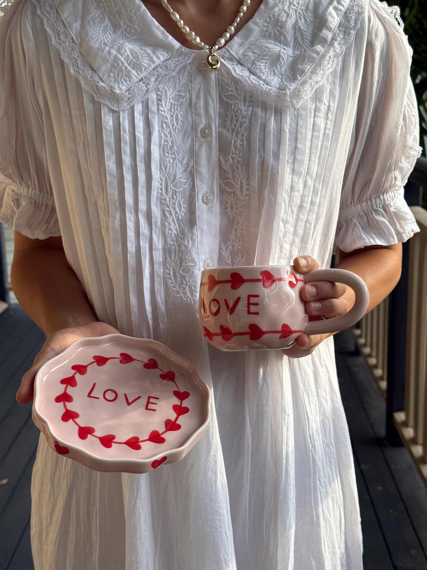 L’amour Ceramic Cup and Saucer