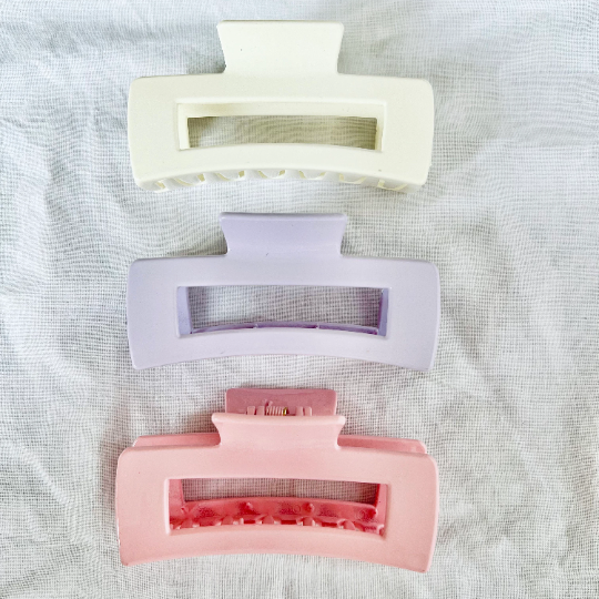 Pastel Rectangle Hair Claw large