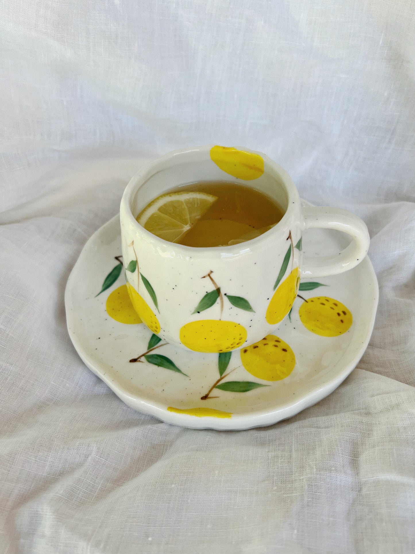 Limone Summer Citrus Ceramic Hand Painted Mug