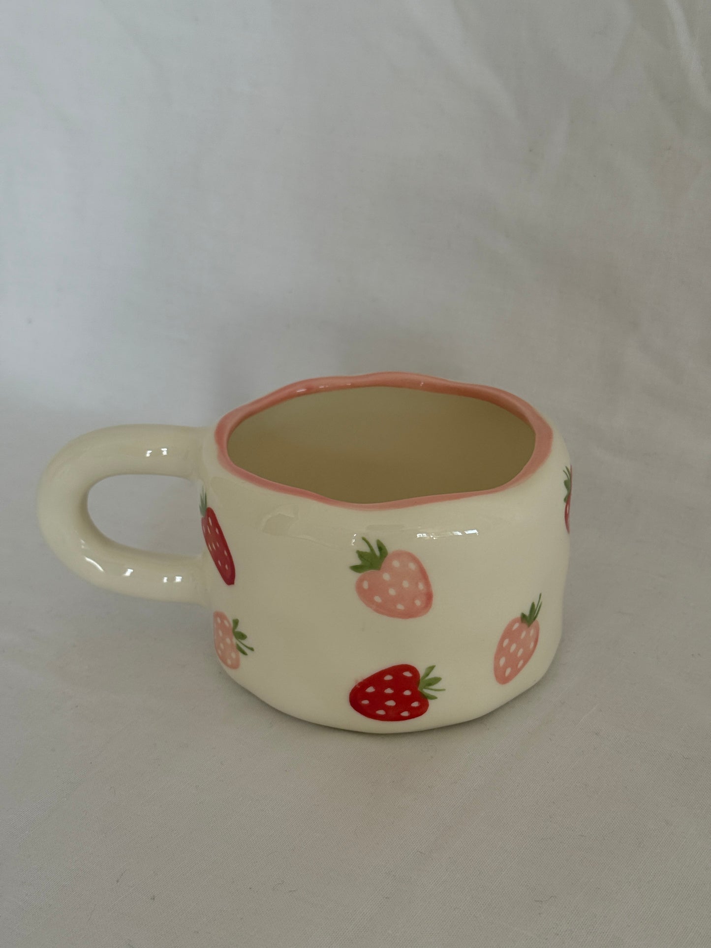 La Fraise Ceramic Cup and Saucer