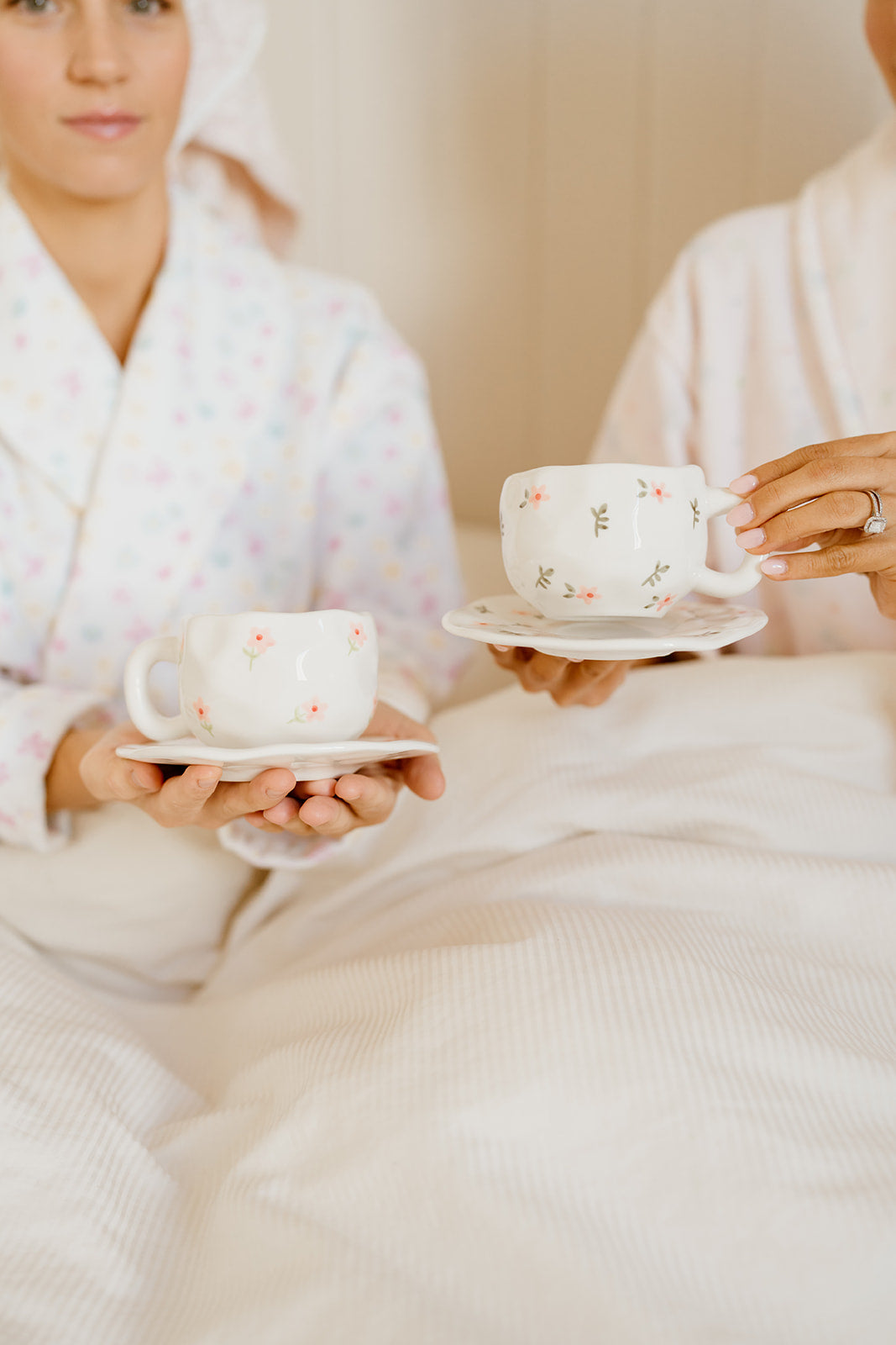 Blush Blossom Ceramic Cup and Saucer