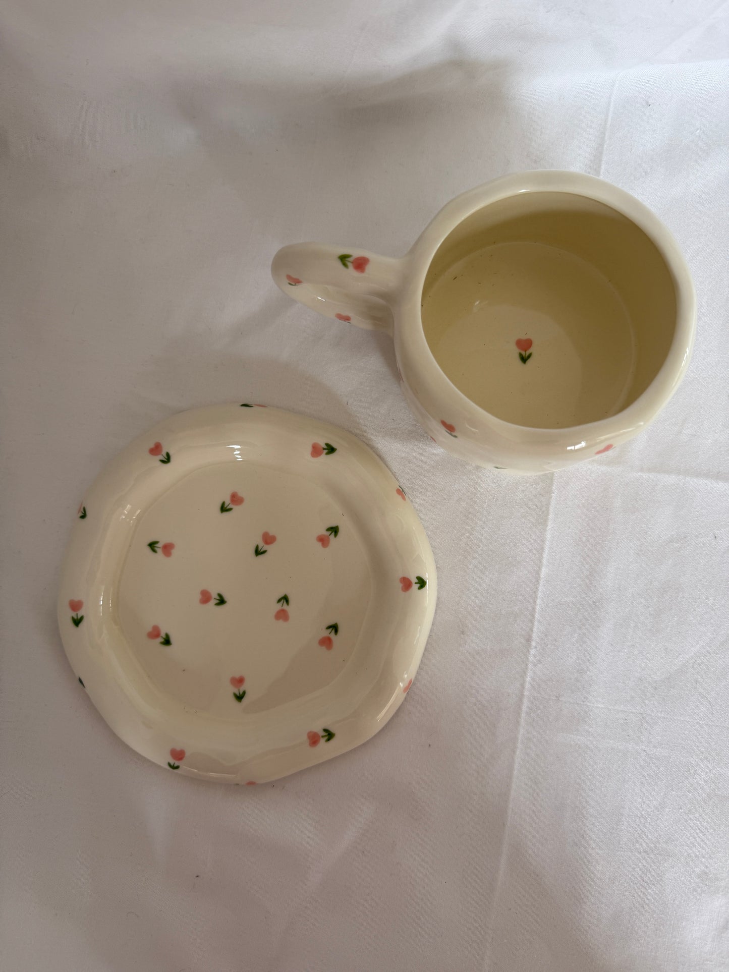Rosalie Ceramic Cup and Saucer