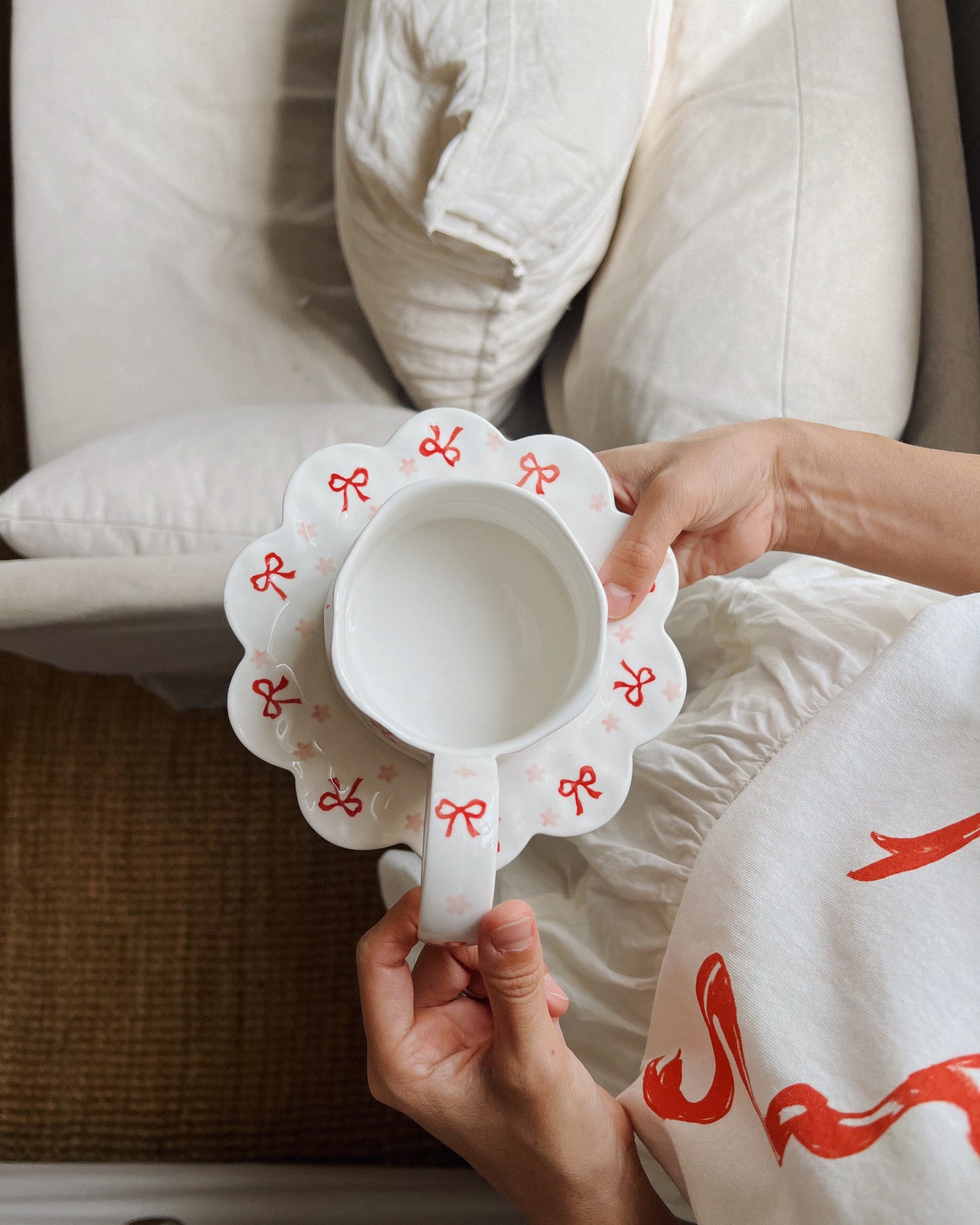 Joyeaux Noel Ceramic Cup and Saucer