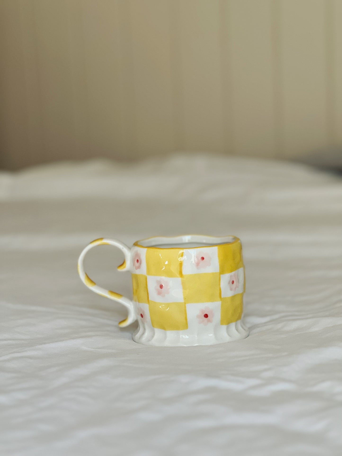 Flower Field Daffodil Handmade Hand Painted Ceramic Mug