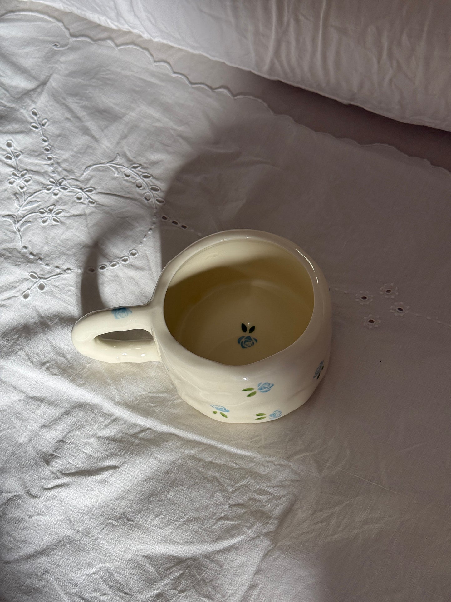 Seaside Rose Ceramic Cup and Saucer