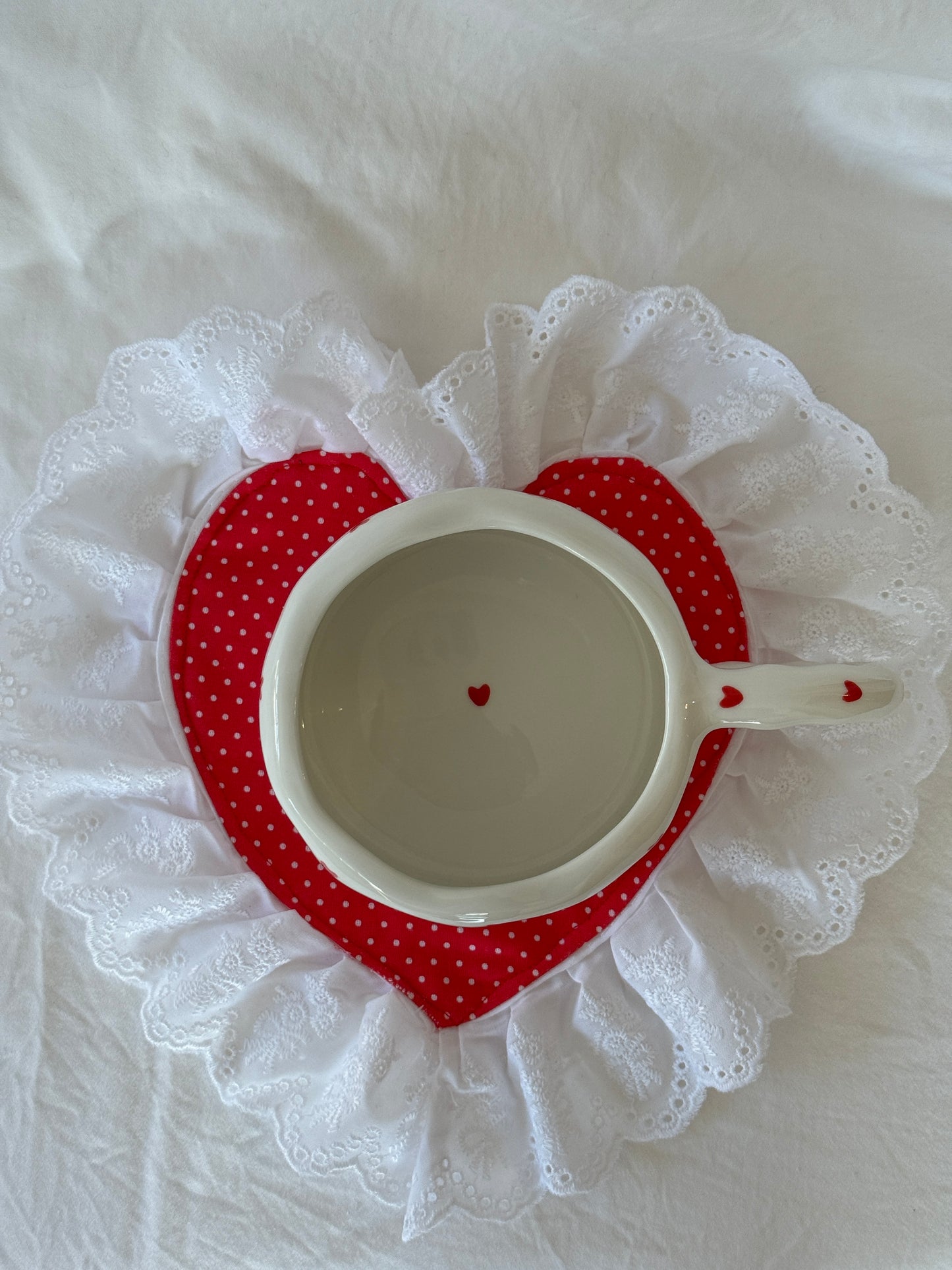Heart to Heart Ceramic Cup and Saucer