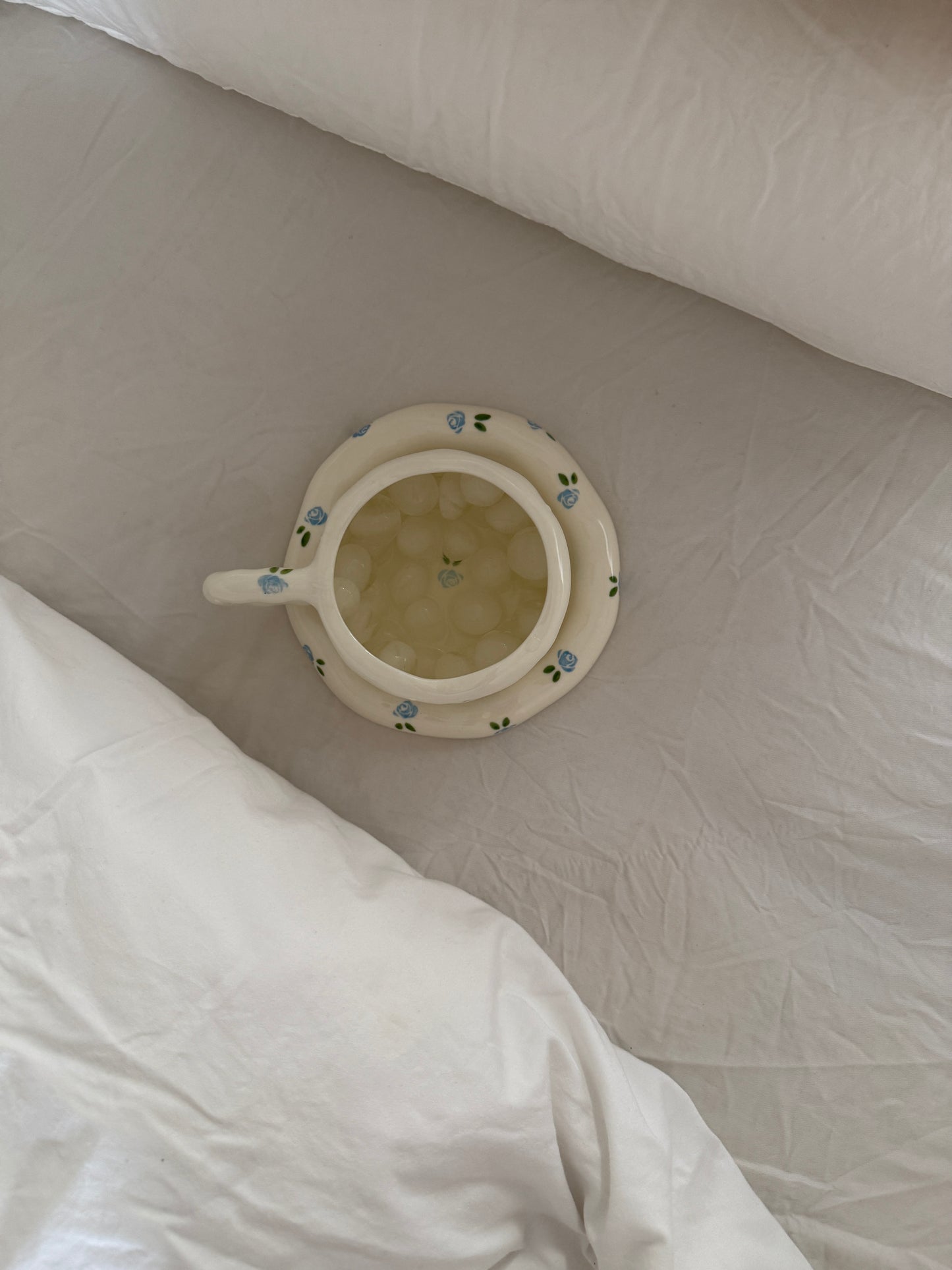 Seaside Rose Ceramic Cup and Saucer