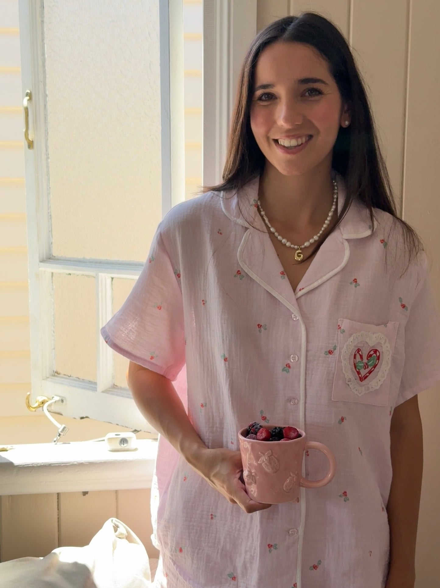 Fraise en Rose Ceramic Mug