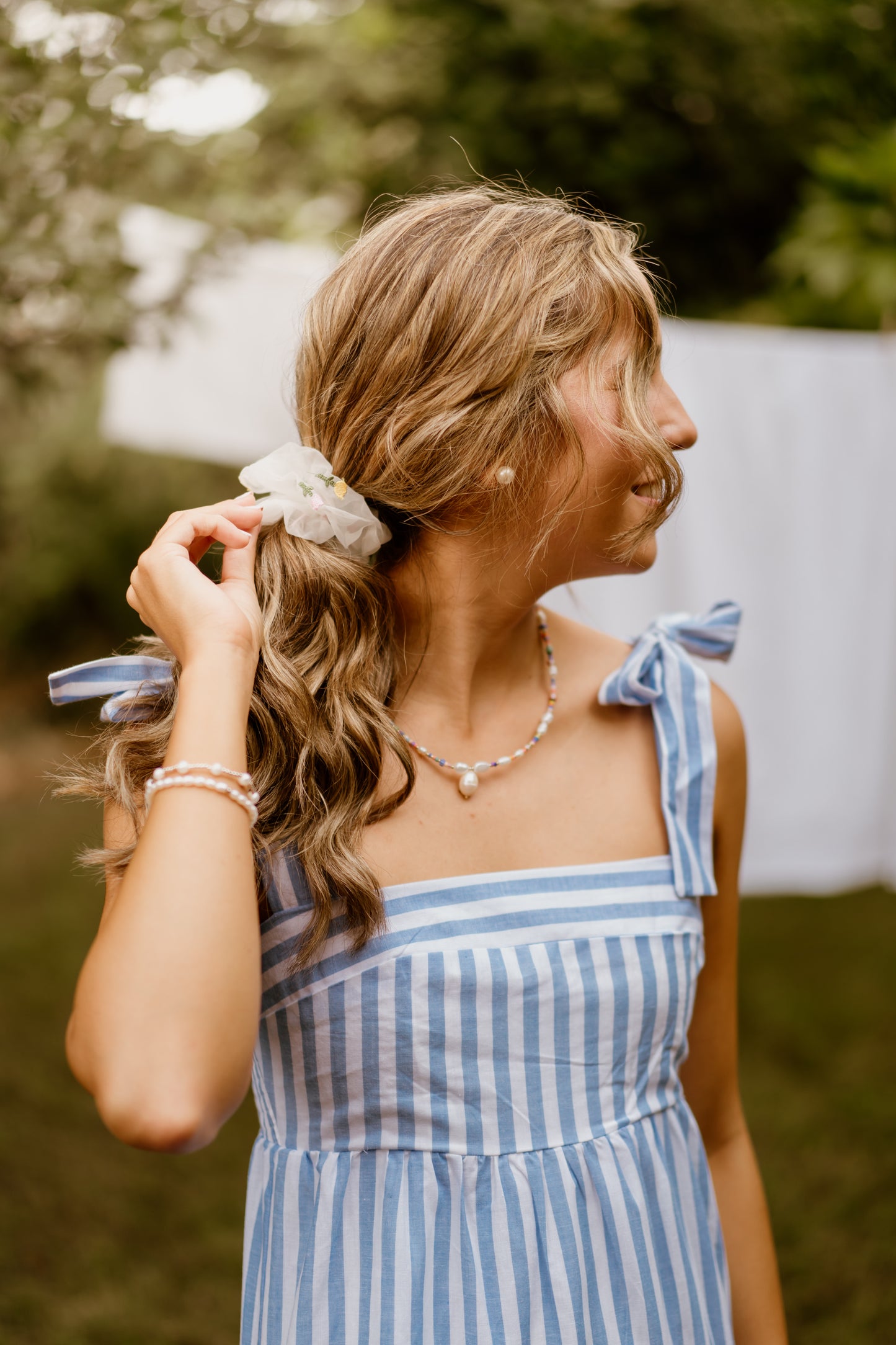 Santorini Pearl and Beaded Necklace