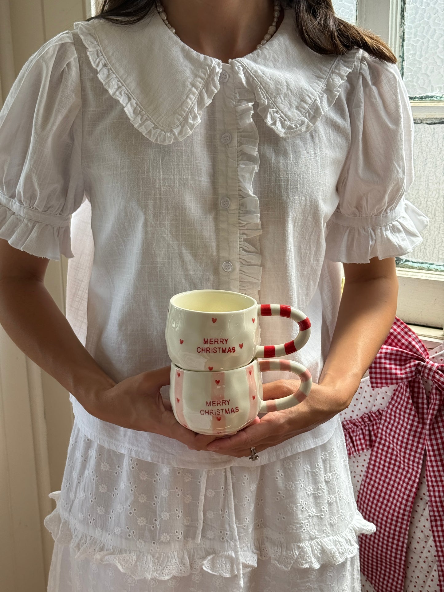 Bonbon de Noël Ceramic Cup and Saucer