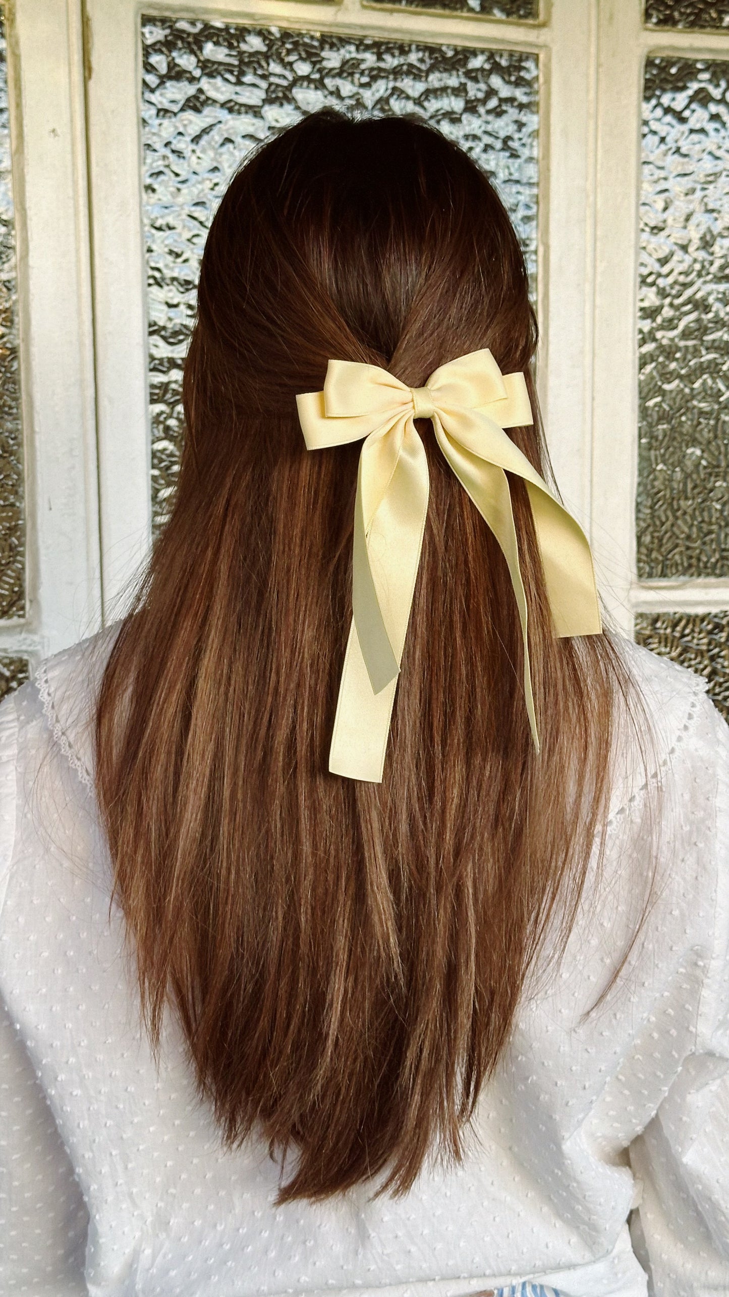 Butter Yellow Ribbon Bow Hair Clip