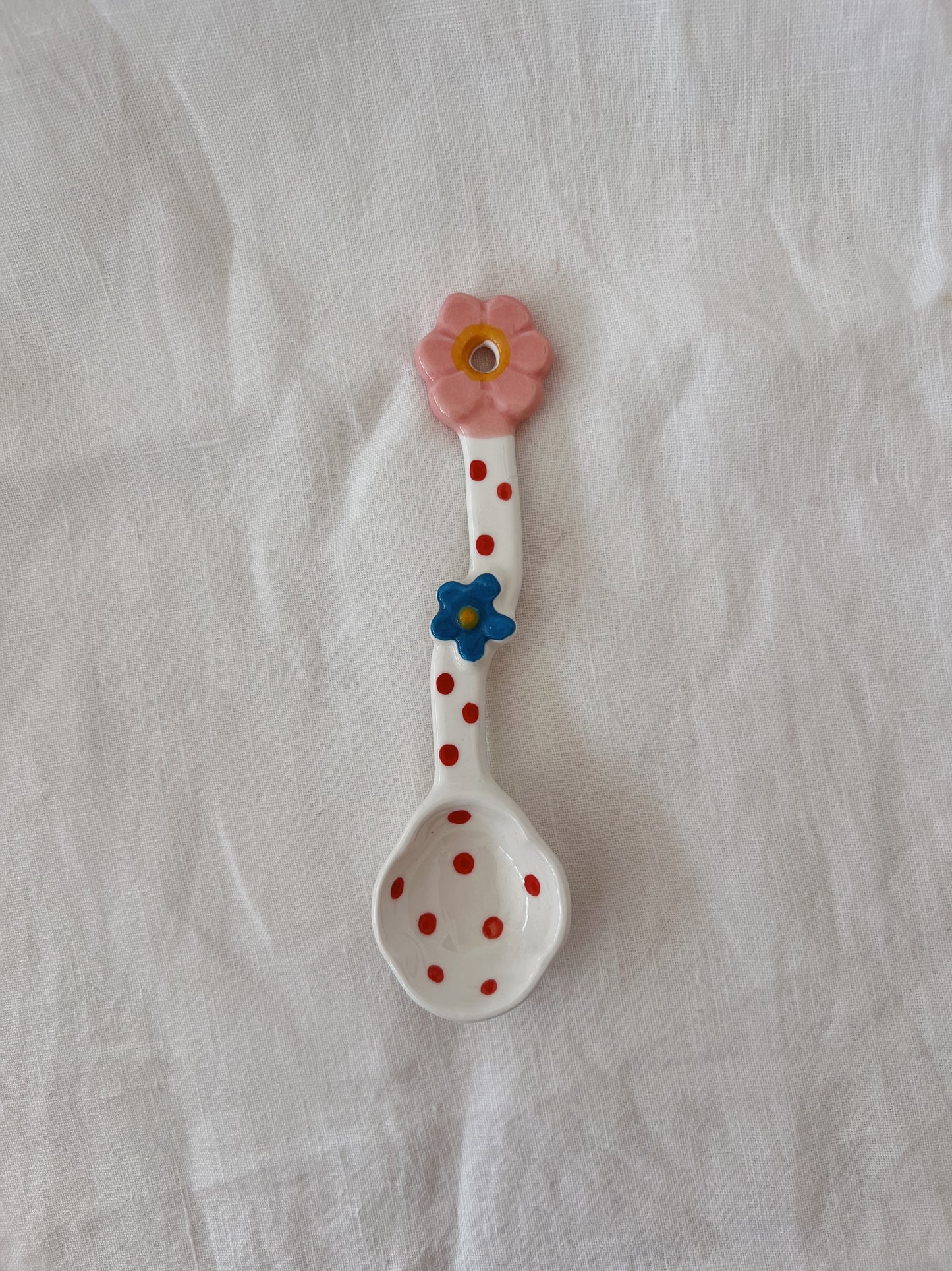 Love Blooms Ceramic Spoon