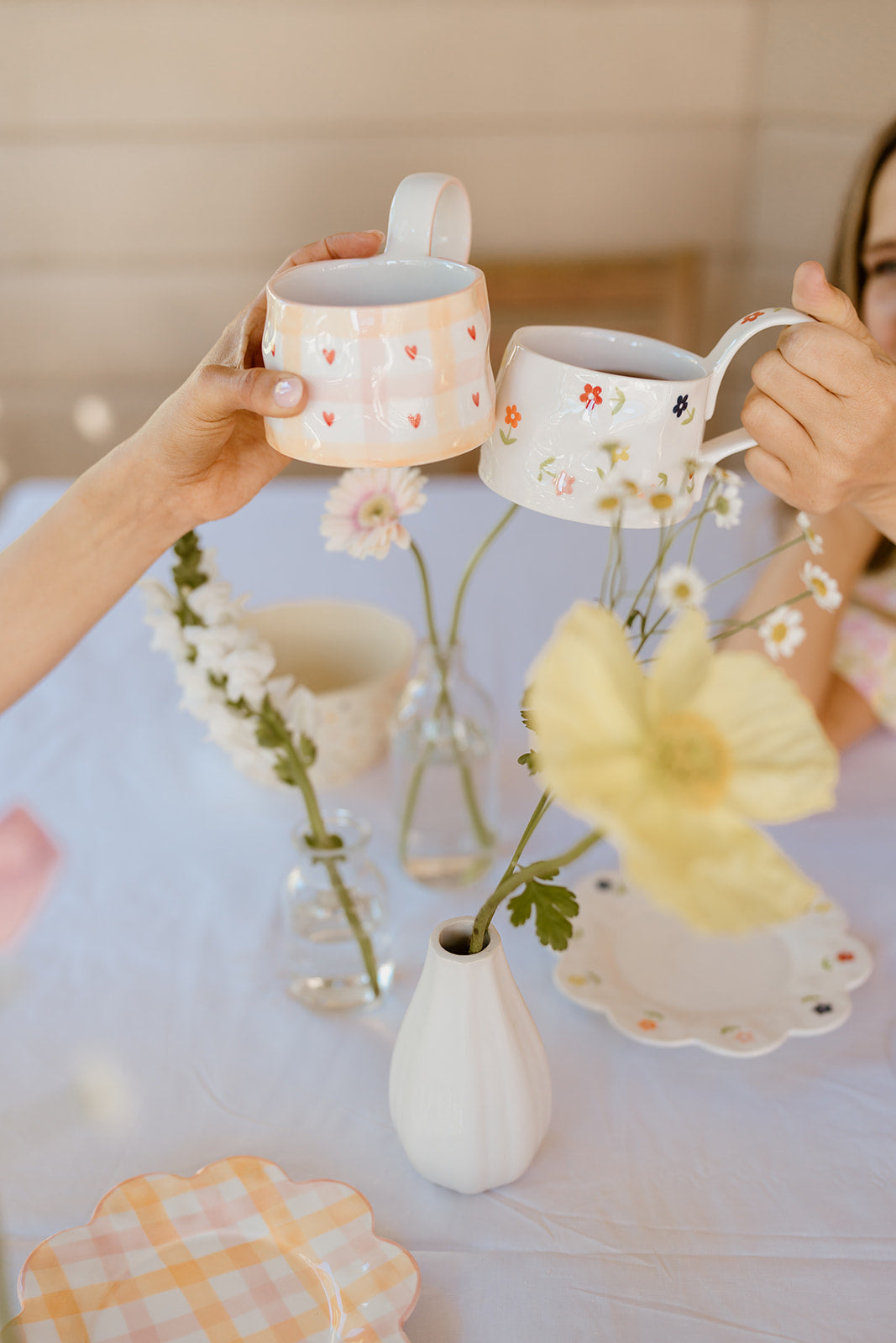 Lottie Mae Ceramic Cup and Scalloped Saucer