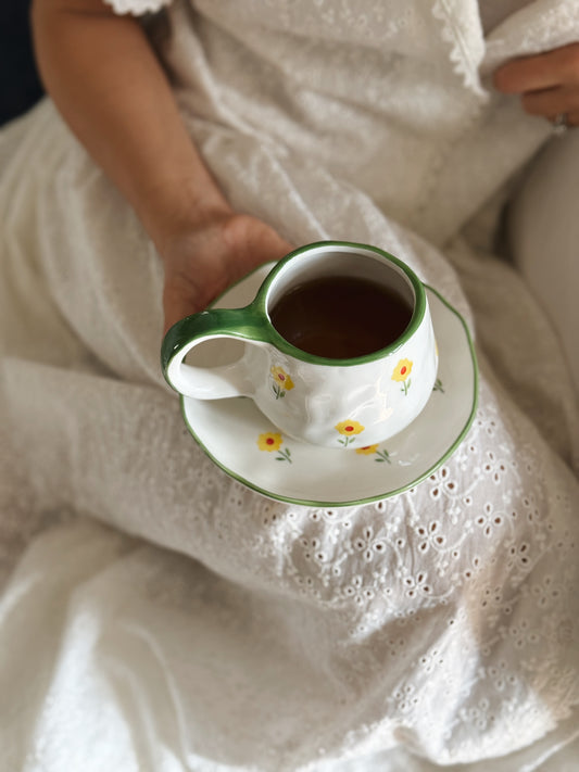 Marigold Ceramic Cup and Saucer