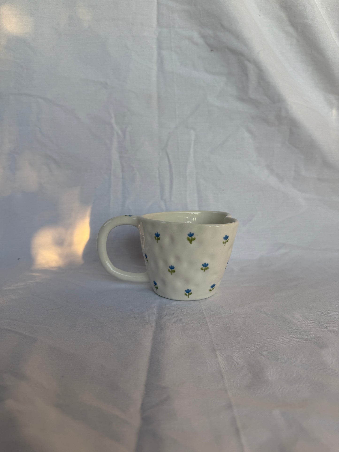 Junie Blue Ceramic Heart Mug