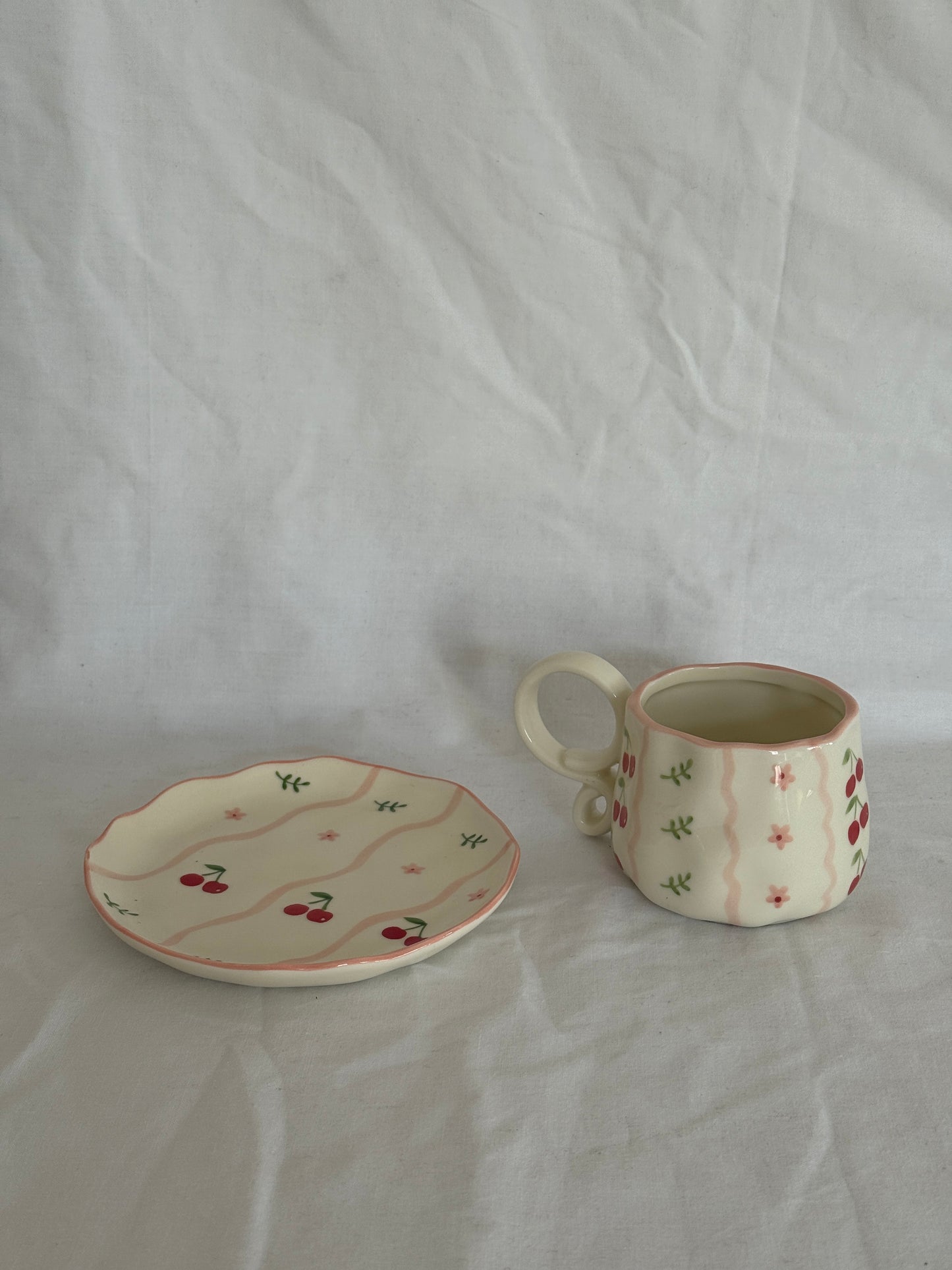 Camille Ceramic Cup and Saucer