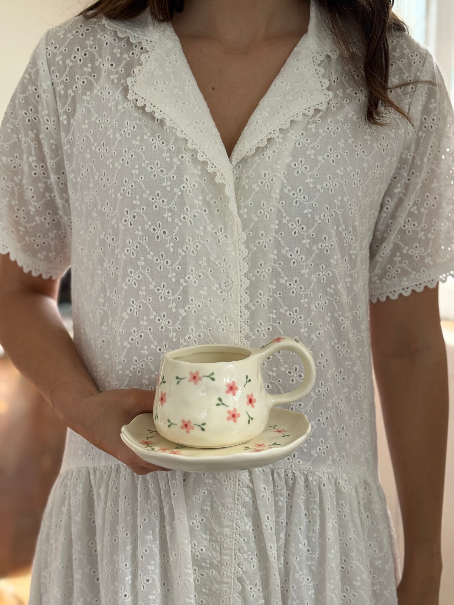 Daisy Eve Ceramic Cup and Saucer
