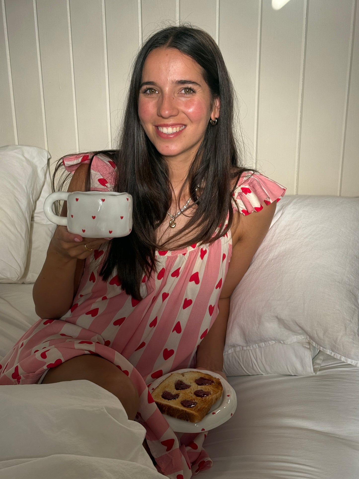 Heart to Heart Ceramic Cup and Saucer
