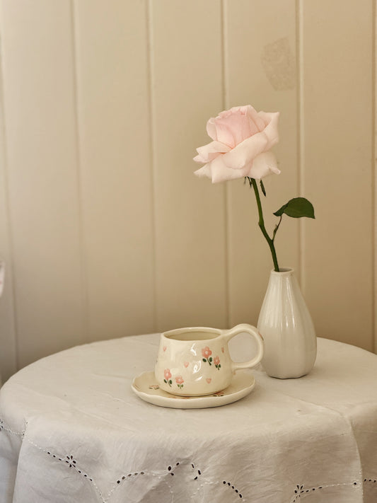 Audrey Ceramic Cup and Saucer