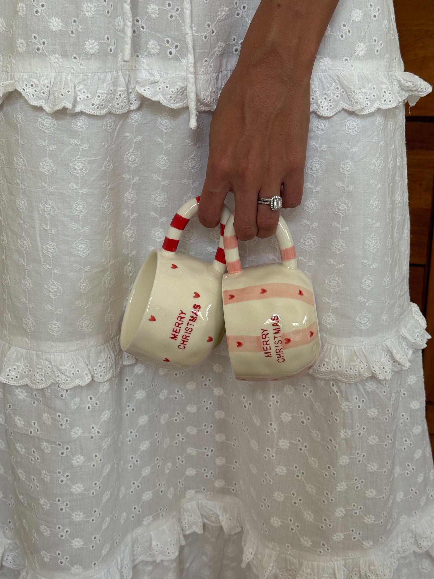 Bonbon de Noël Ceramic Cup and Saucer