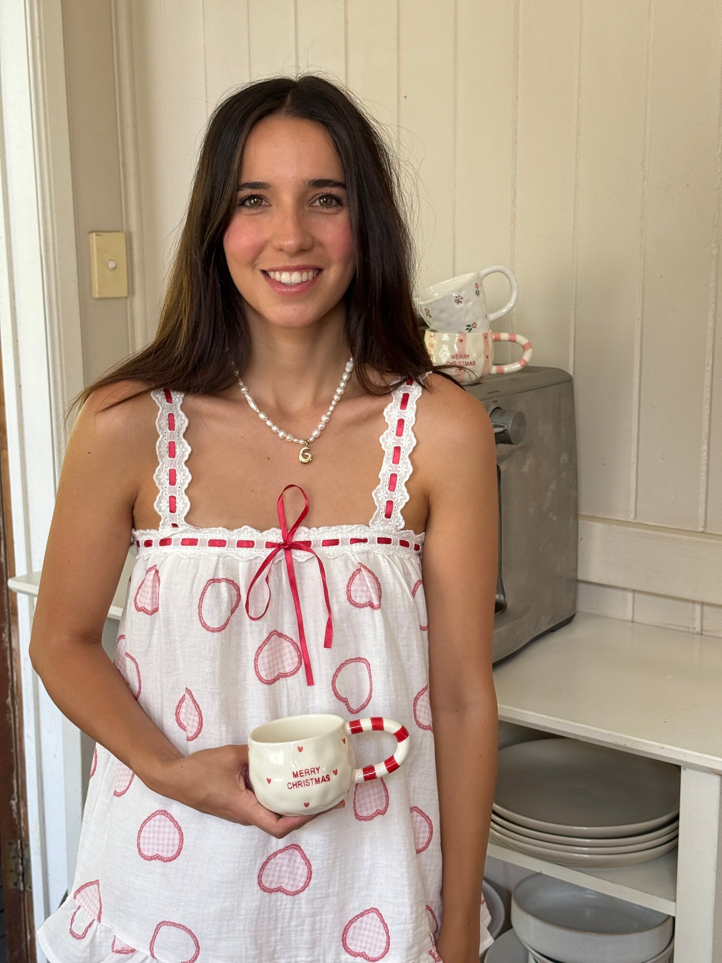 Bonbon de Noël Ceramic Cup and Saucer