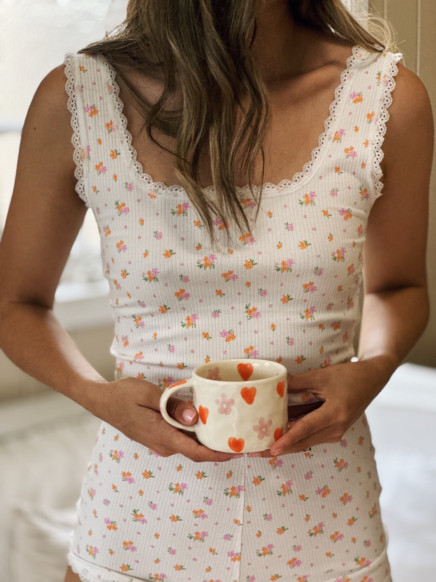 Sweet Pea Handmade Hand Painted Ceramic Mug