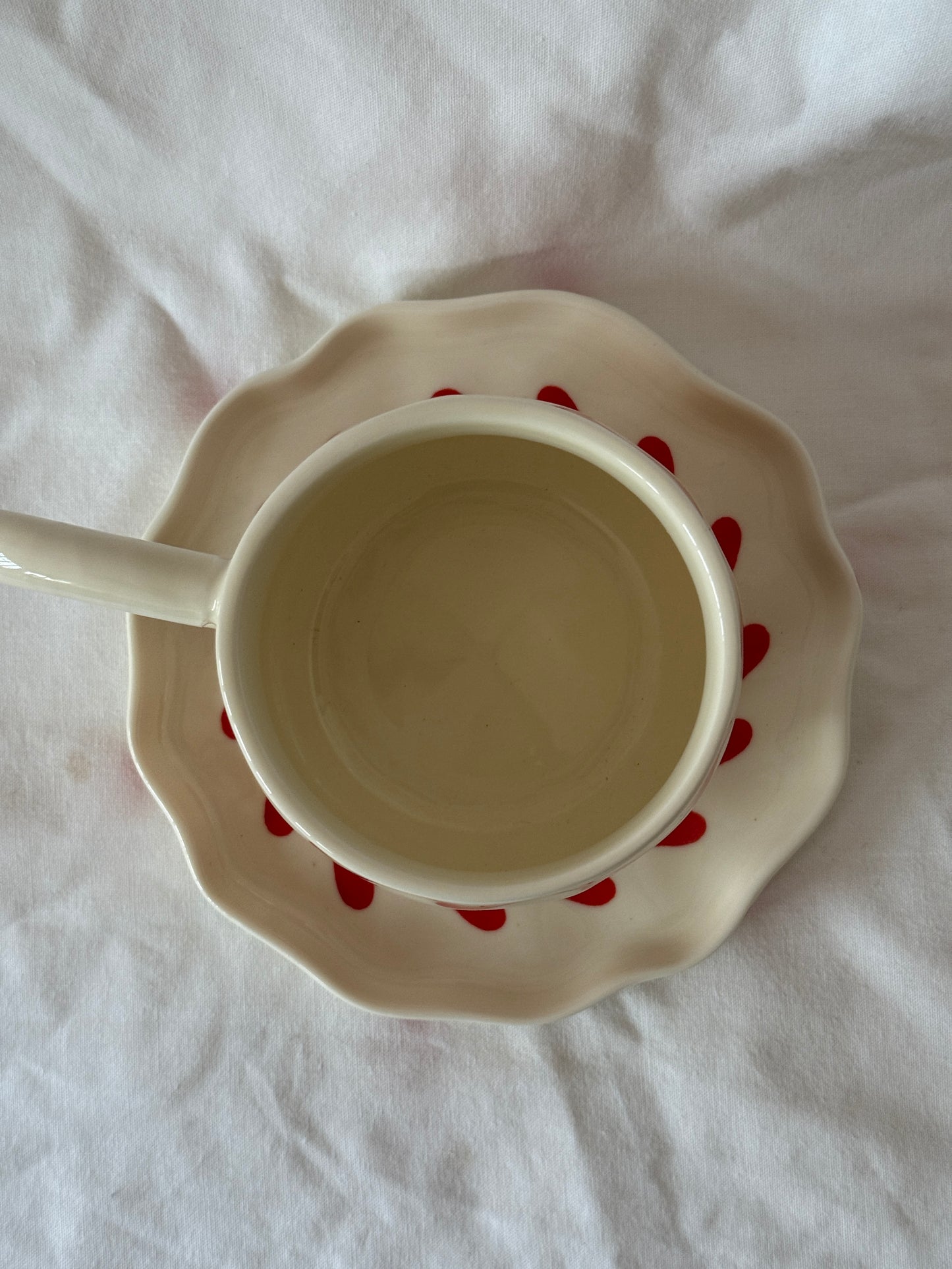 L’amour Ceramic Cup and Saucer