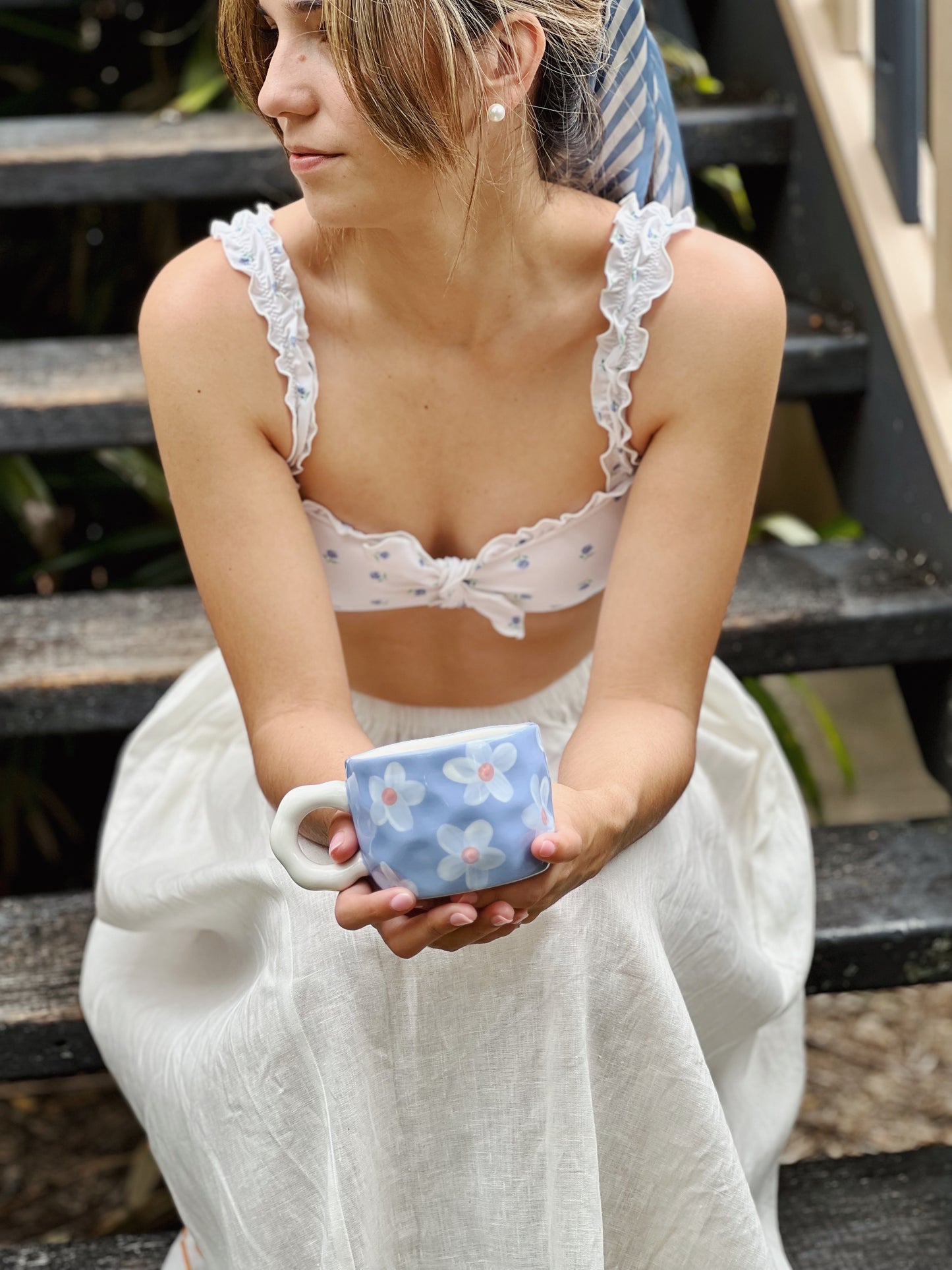 Daisy Blue Mug and Plate