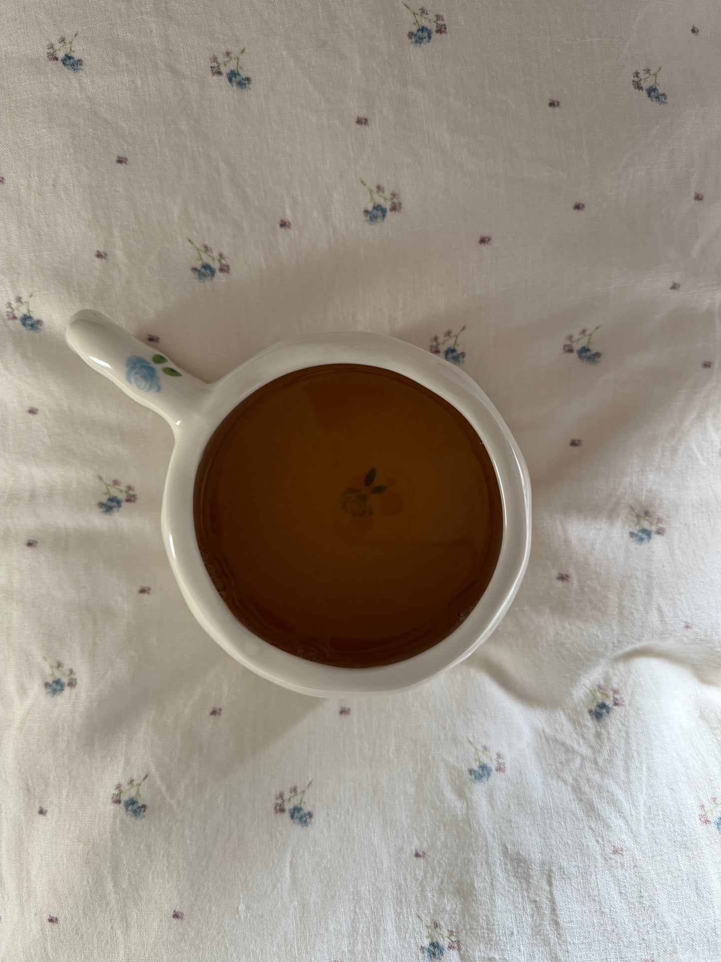 Seaside Rose Ceramic Cup and Saucer