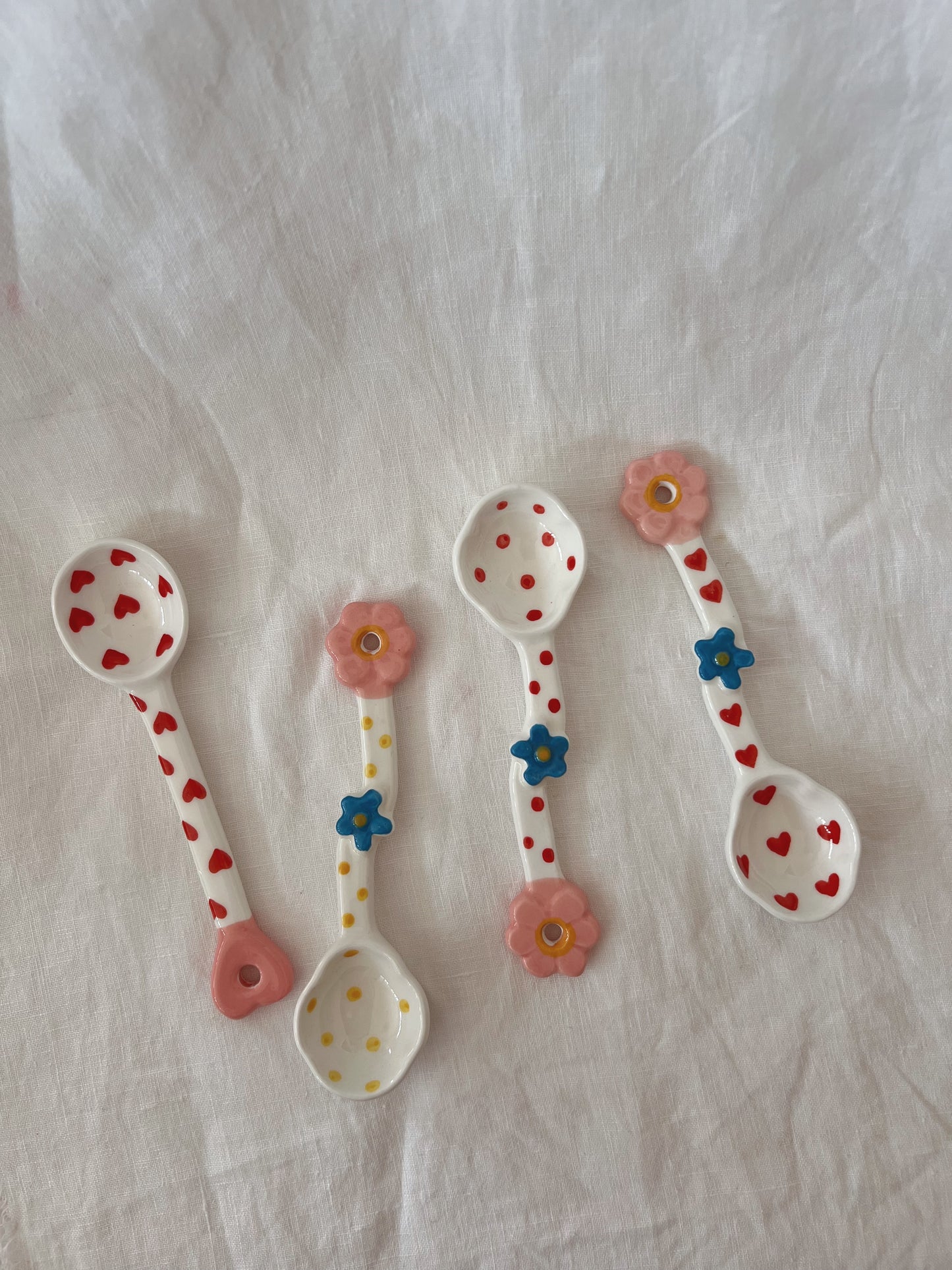 Love Blooms Ceramic Spoon