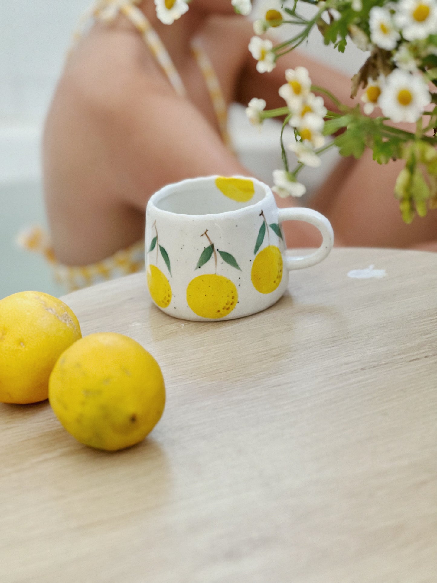 Limone Summer Citrus Ceramic Hand Painted Mug