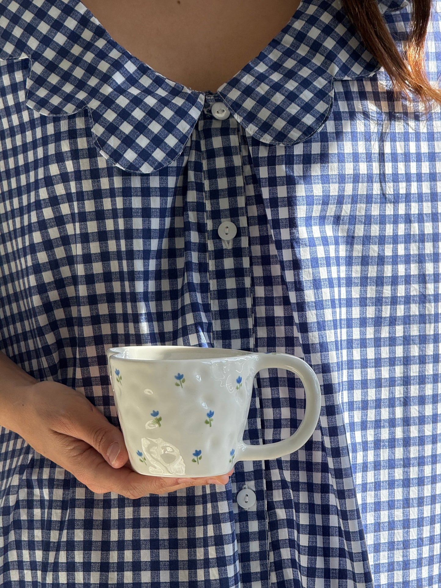 Junie Blue Ceramic Heart Mug