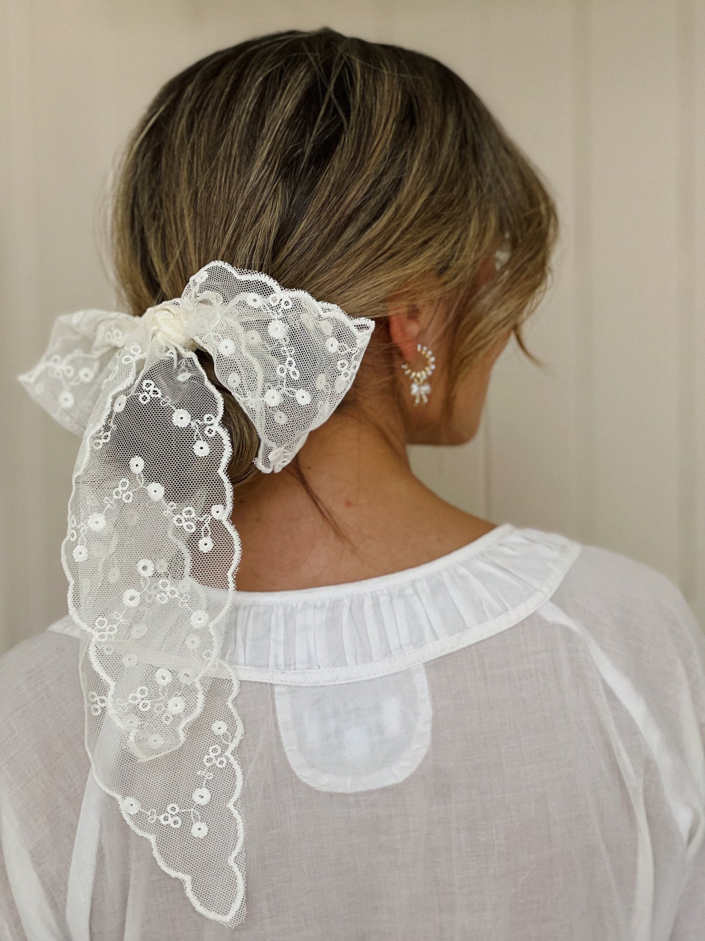 Lace Curtain Ribbon Bow