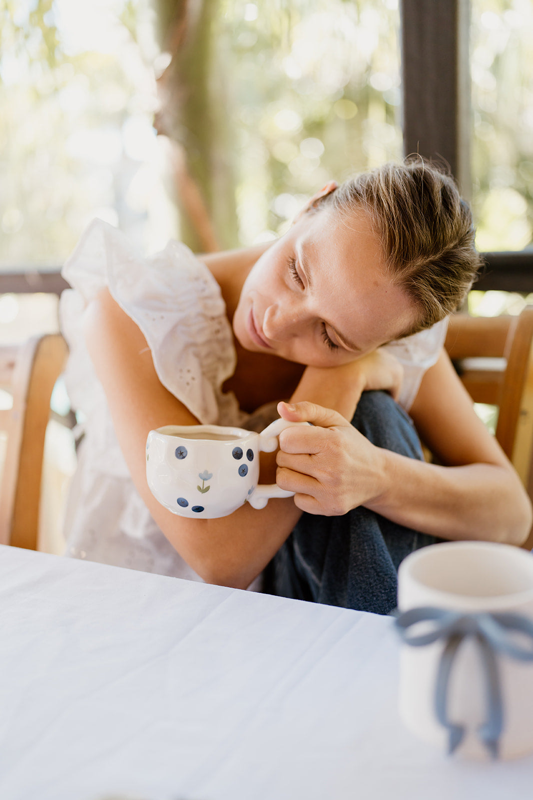 Zoe Fleur Ceramic Cup and Saucer