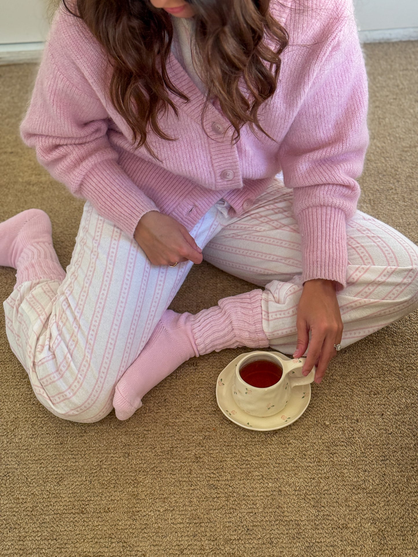 Rose Ceramic Cup and Saucer