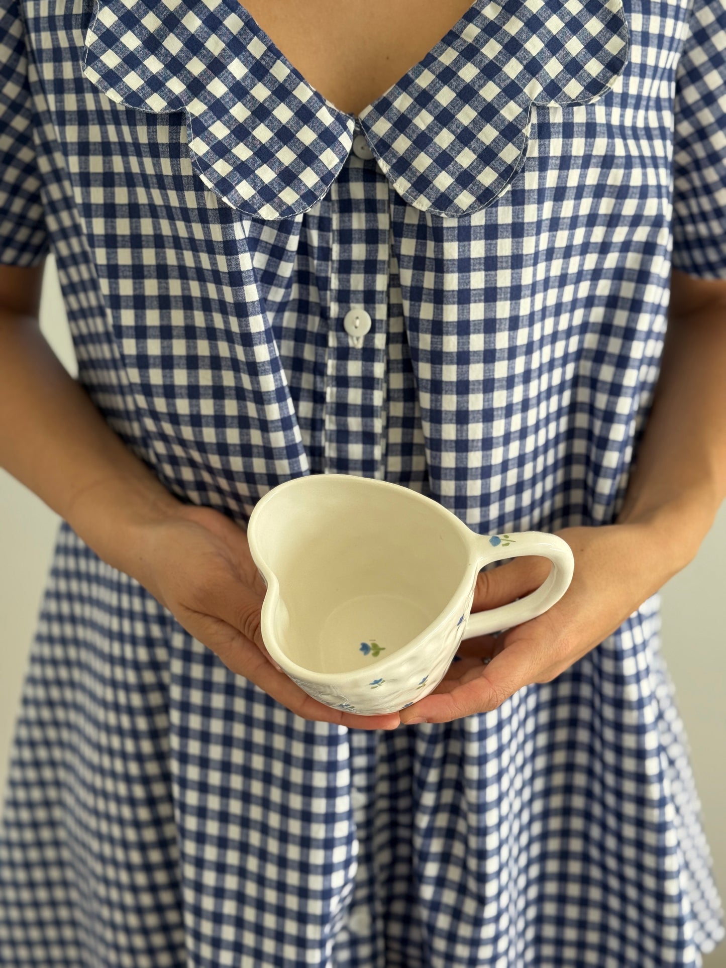 Junie Blue Ceramic Heart Mug